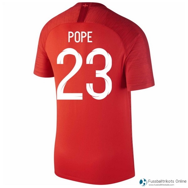 England Trikot Auswarts Pope 2018 Rote Fussballtrikots Günstig